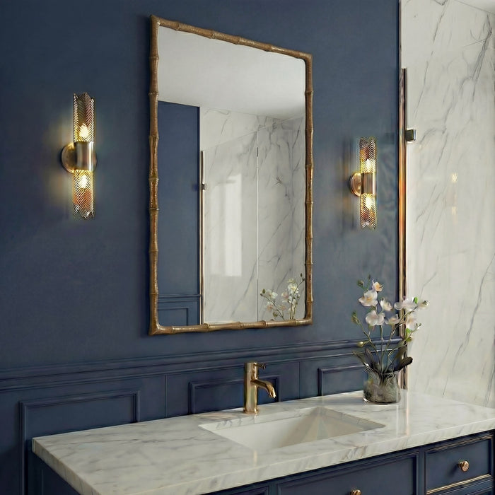 Uttermost - 08353 - Mirror - Brass Bamboo - Antique Brass