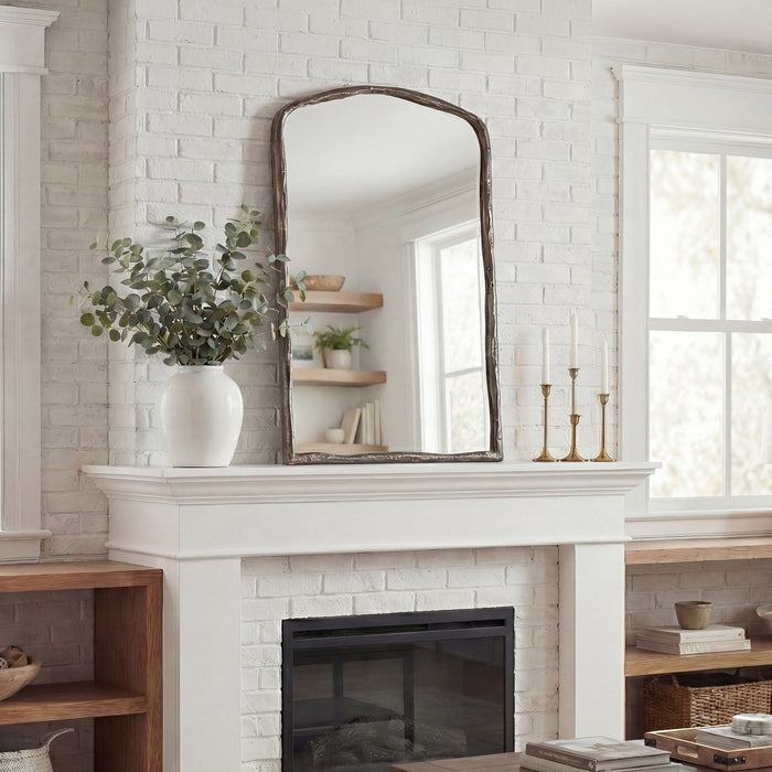 Uttermost - 08414 - Mirror - Hammered Arch - Antique Nickel