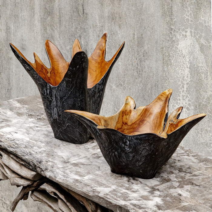 Uttermost - 17144 - Bowls Set/2 - Starpetal - Natural