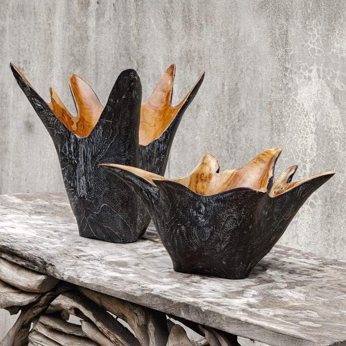 Uttermost - 17144 - Bowls Set/2 - Starpetal - Natural