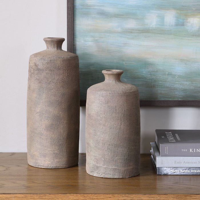 Uttermost - 18302 - Vases, S/2 - Terrene - Nature With Their Earthy Tones And Stone