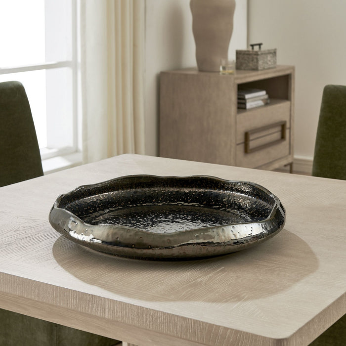 Uttermost - 18332 - Bowl - Stardust Ripple - Glossy Black