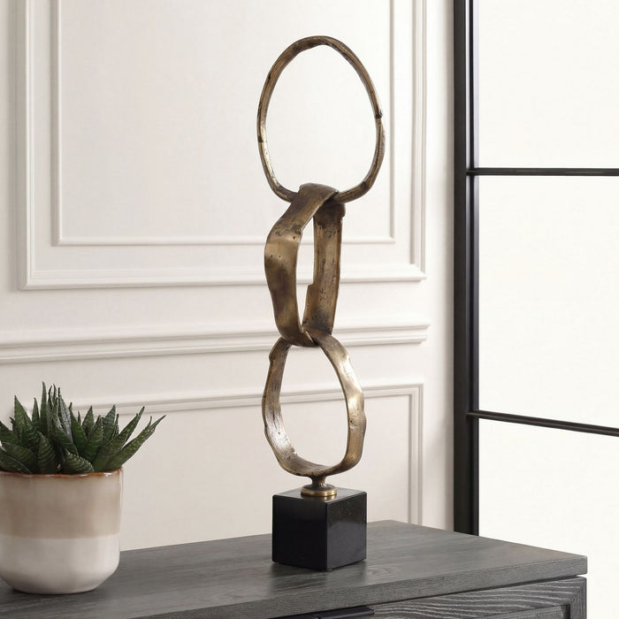 Uttermost - 18345 - Sculpture - Loopform - Brass Patina