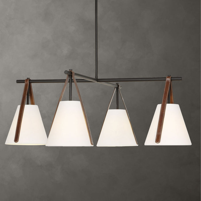 Uttermost - 21418 - Four Light Chandelier - Reins - Matte Black