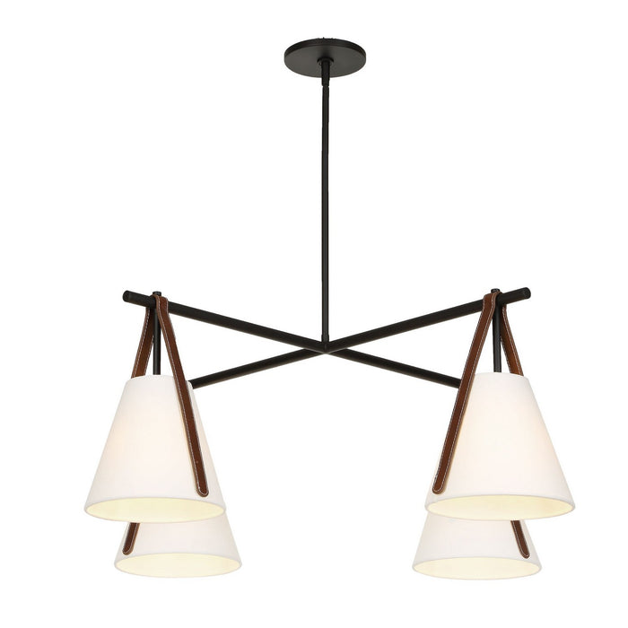 Uttermost - 21418 - Four Light Chandelier - Reins - Matte Black