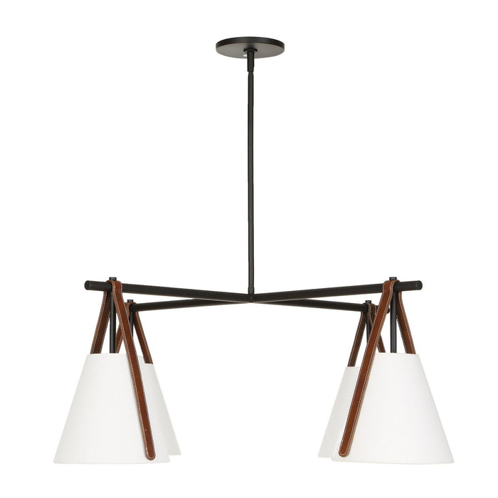 Uttermost - 21418 - Four Light Chandelier - Reins - Matte Black