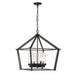 Uttermost - 21665 - Four Light Pendant - Evanston - Matte Black