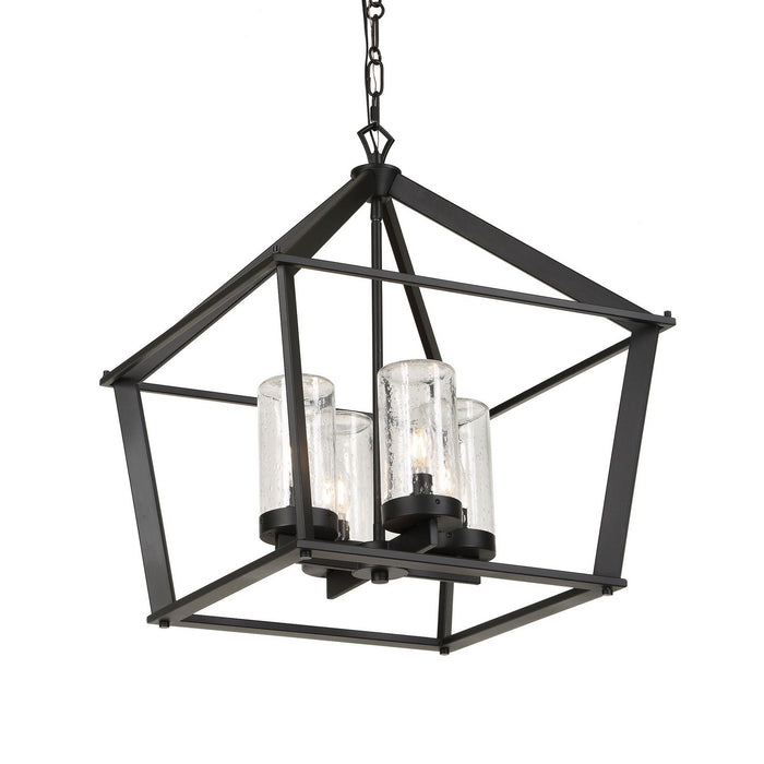 Uttermost - 21665 - Four Light Pendant - Evanston - Matte Black