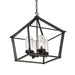 Uttermost - 21665 - Four Light Pendant - Evanston - Matte Black