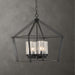 Uttermost - 21665 - Four Light Pendant - Evanston - Matte Black