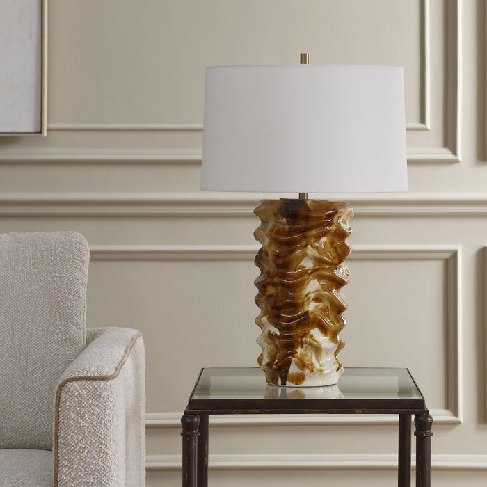 Uttermost - 30795 - One Light Table Lamp - Bassa - Antique Brass