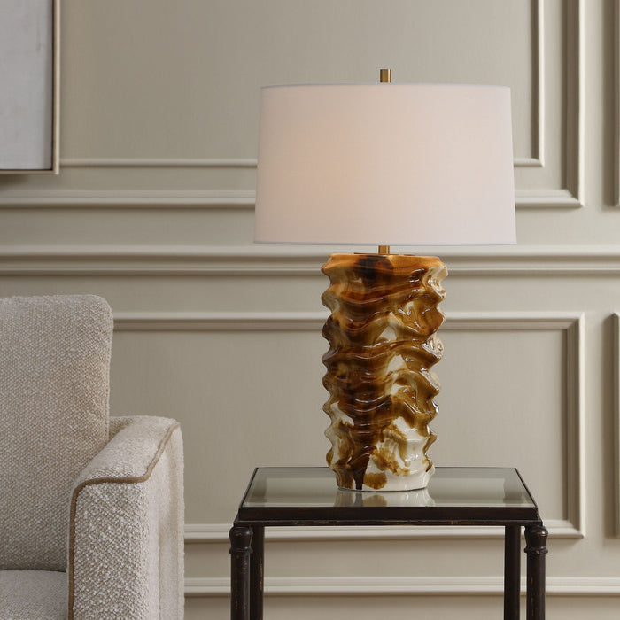 Uttermost - 30795 - One Light Table Lamp - Bassa - Antique Brass