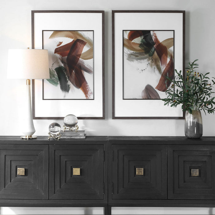Uttermost - 32548 - Abstract Prints, S/2 - Velocity - Dark Walnut