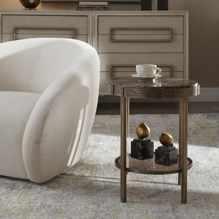 Uttermost - 50345 - Accent Table - Cusano - Antique Brass