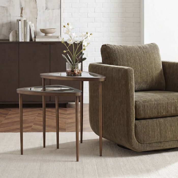 Uttermost - 50346 - Nesting Tables, S/2 - Millar - Antiqued Brass