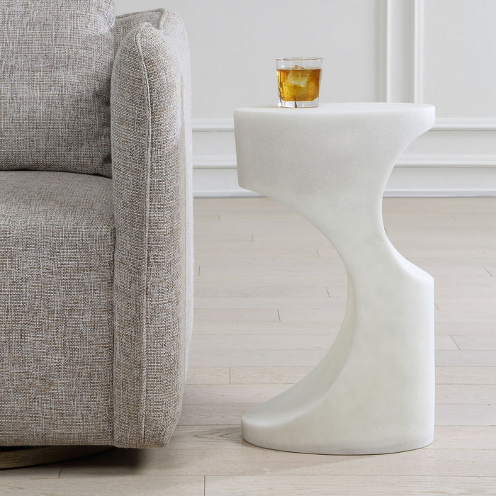 Uttermost - 50383 - Accent Table - Stevie - White Stone