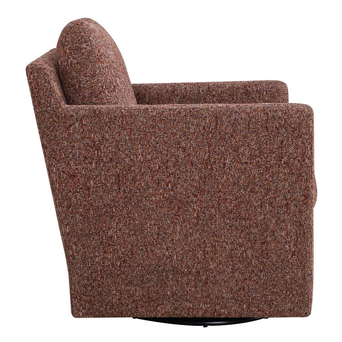 Uttermost - 53112 - Swivel Chair - Tisdell - Canyon And Blush With Accents Of Navy