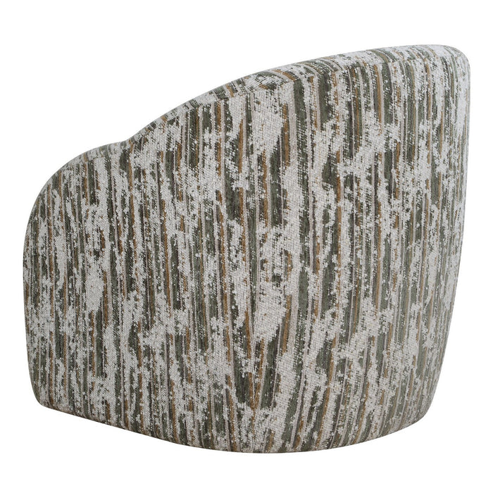 Uttermost - 53118 - Swivel Chair - Mari - Green, Caramel, And Ivory