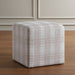 Uttermost - 53147 - Ottoman - Joie - Plush Chenille In Porcelain Plaid