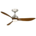 Fanimation - FPD6727BNMKM - 52" Ceiling Fan - Aviara Coastal - Brushed Nickel