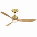 Fanimation - FPD6727BSMNM - 52" Ceiling Fan - Aviara Coastal - Brushed Satin Brass
