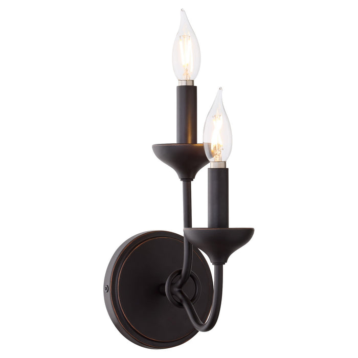 Quorum - 555-2-36 - Two Light Wall Mount - Livingston - Bronze