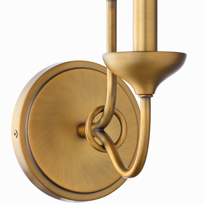 Quorum - 555-2-47 - Two Light Wall Mount - Livingston - Brushed Brass