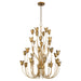Quorum - 608-10-47 - Ten Light Chandeiler - Lillet - Brushed Brass