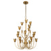 Quorum - 608-8-47 - Eight Light Chandeiler - Lillet - Brushed Brass