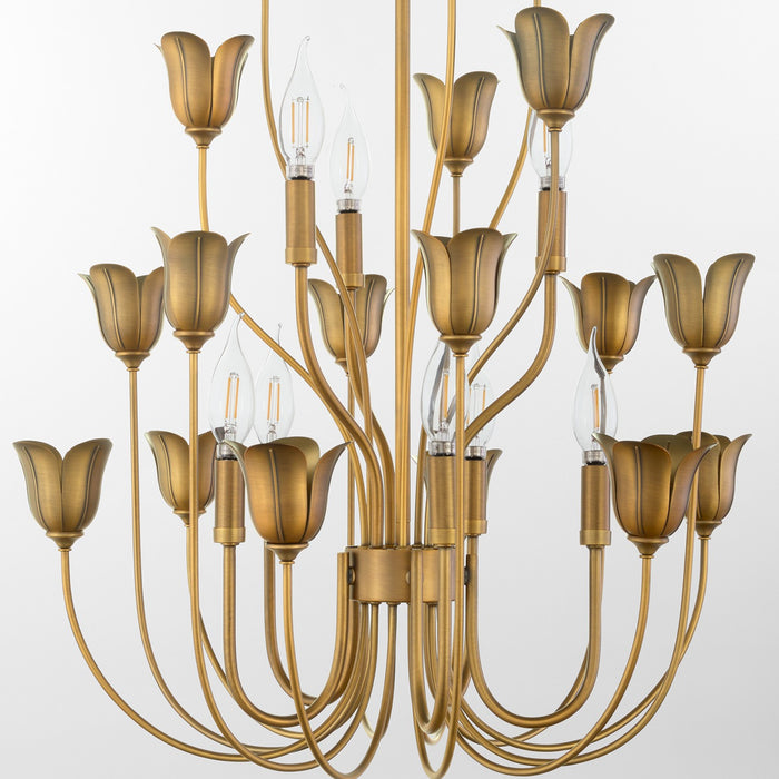 Quorum - 608-8-47 - Eight Light Chandeiler - Lillet - Brushed Brass