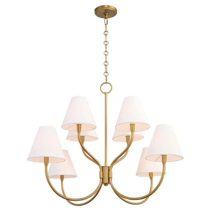 Quorum - 6216-8-47 - Eight Light Chandelier - Sophia - Brushed Brass