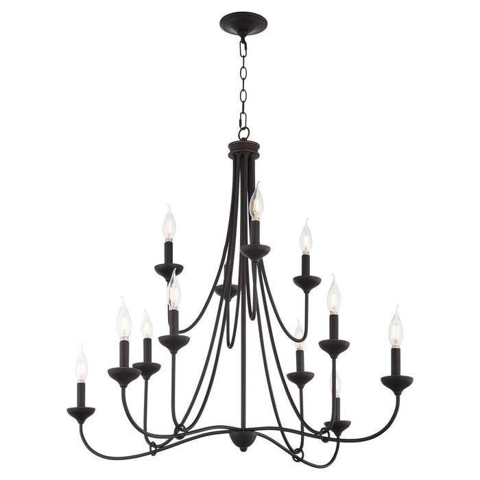 Quorum - 655-12-36 - 12 Light Chandelier - Livingston - Bronze