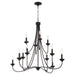 Quorum - 655-12-36 - 12 Light Chandelier - Livingston - Bronze