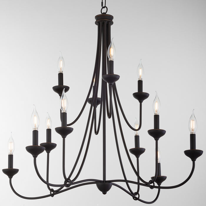 Quorum - 655-12-36 - 12 Light Chandelier - Livingston - Bronze
