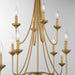 Quorum - 655-12-47 - 12 Light Chandelier - Livingston - Brushed Brass