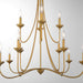 Quorum - 655-12-47 - 12 Light Chandelier - Livingston - Brushed Brass