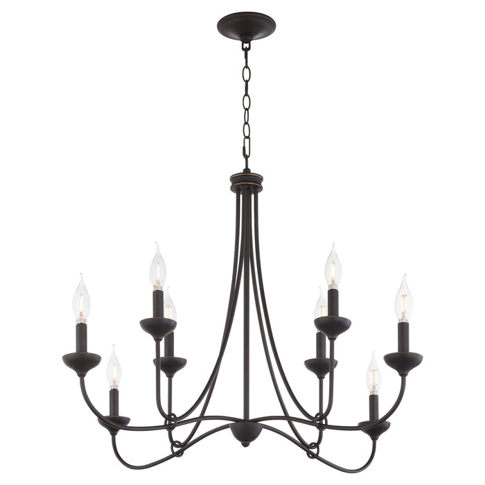 Quorum - 655-8-36 - Eight Light Chandelier - Livingston - Bronze