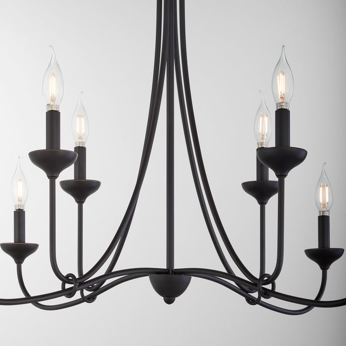 Quorum - 655-8-36 - Eight Light Chandelier - Livingston - Bronze