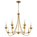 Quorum - 655-8-47 - Eight Light Chandelier - Livingston - Brushed Brass