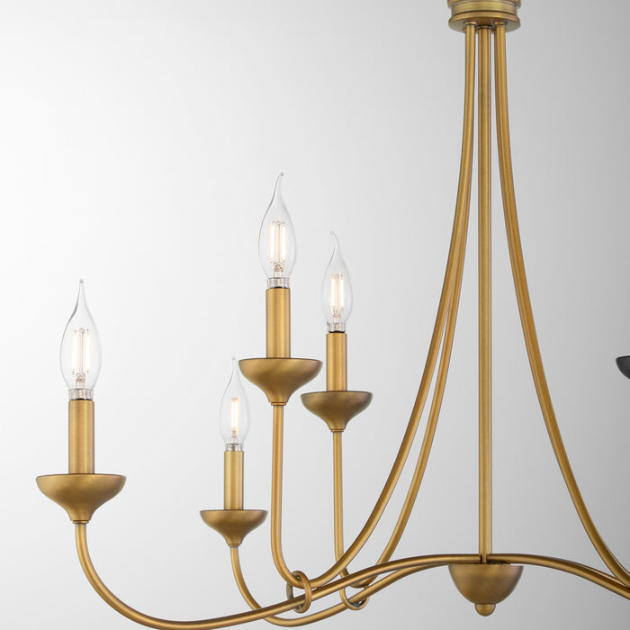 Quorum - 655-8-47 - Eight Light Chandelier - Livingston - Brushed Brass