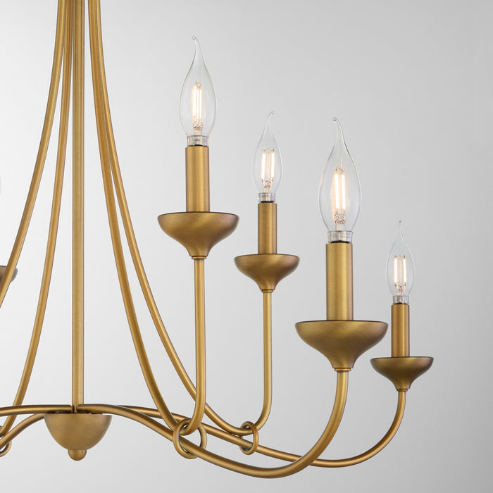 Quorum - 655-8-47 - Eight Light Chandelier - Livingston - Brushed Brass