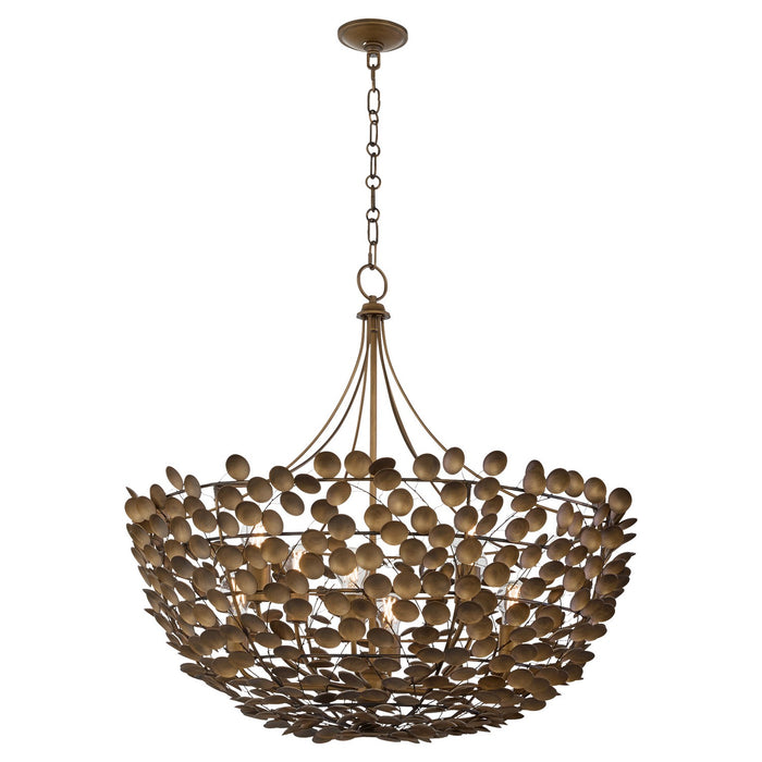 Quorum - 8204-8-46 - Eight Light Pendant - Privet - Natural Brass