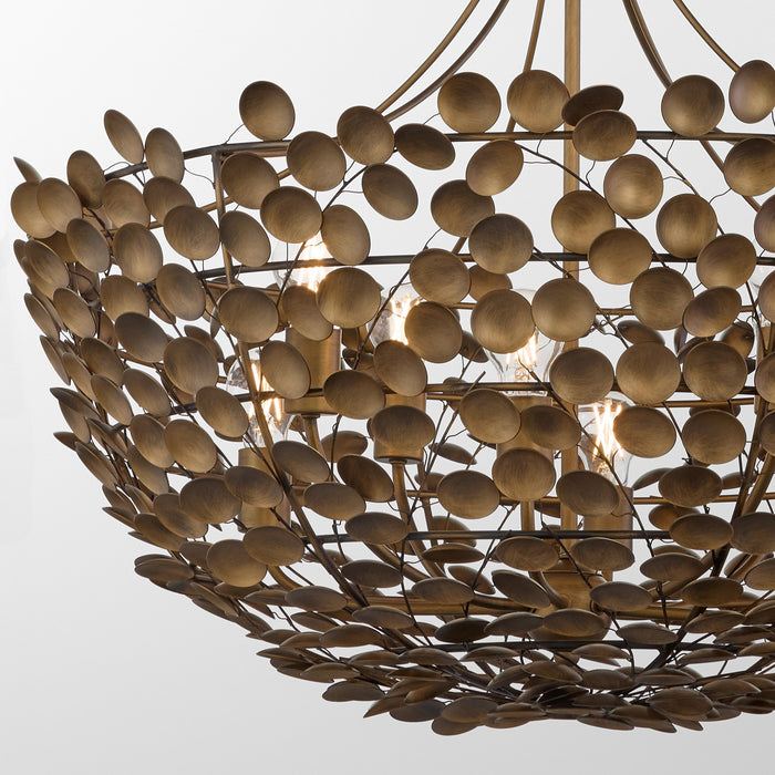 Quorum - 8204-8-46 - Eight Light Pendant - Privet - Natural Brass