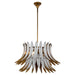 Quorum - 825-3-4708 - Three Light Pendant - Aldridge - Brushed Brass|Studio White