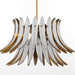 Quorum - 825-3-4708 - Three Light Pendant - Aldridge - Brushed Brass|Studio White