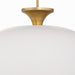 Quorum - 897-22-0847 - Three Light Pendant - Stupa - Studio White|Brushed Brass