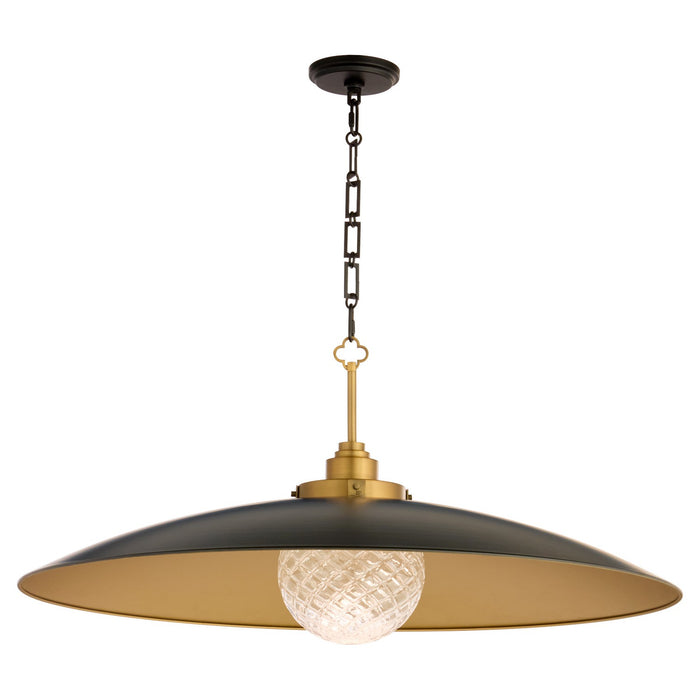 Quorum - 990-5947 - LED Pendant - Genevieve - Matte Black|Brushed Brass