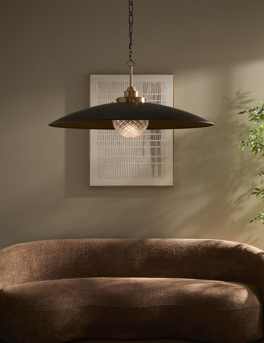 Quorum - 990-5947 - LED Pendant - Genevieve - Matte Black|Brushed Brass