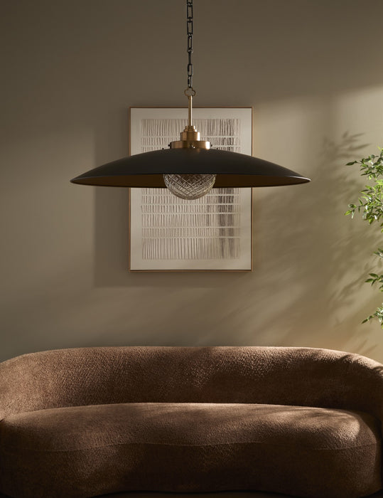 Quorum - 990-5947 - LED Pendant - Genevieve - Matte Black|Brushed Brass