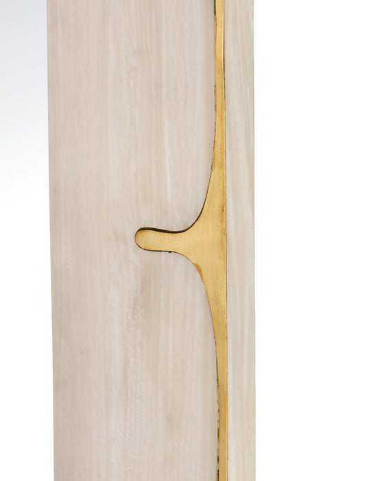 Currey and Company - 1000-0178 - Mirror - Orin - Marbled Ivory / Brushed Brass